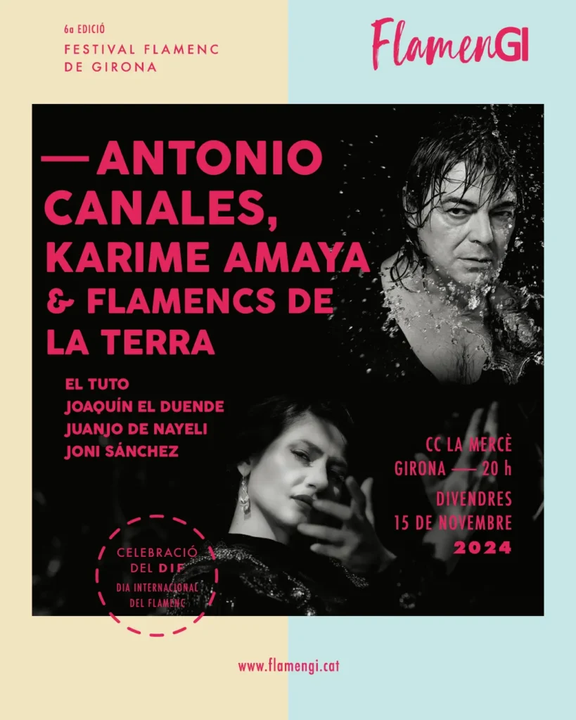 Cartel con Karime Amaya y Antonio canales